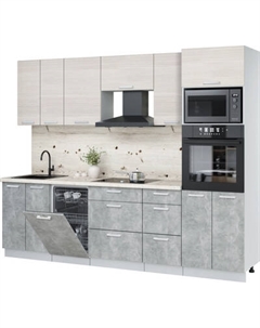 Кухонный гарнитур Интерлиния Мила Лайт 2.65-ПМ3