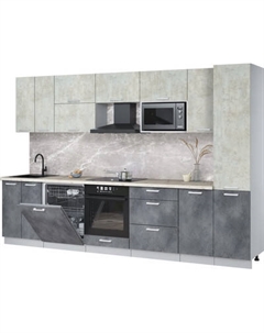 Кухонный гарнитур Интерлиния Мила Лайт 3.2-ПМ2