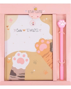 Записная книжка Darvish Милые лапки. С ручкой / DV-14625B