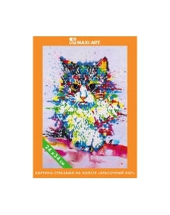 Набор алмазной вышивки Maxi Art Красочный кот / MA-KN0262-5 Maxi art