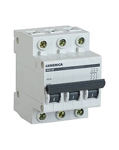 Выключатель автоматический Generica ВА 47-29 3Р 40А 4.5кА / MVA25-3-040-C