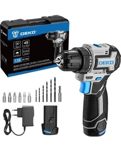 Аккумуляторная дрель-шуруповерт Deko Sharker 12V Pro / 084-1036