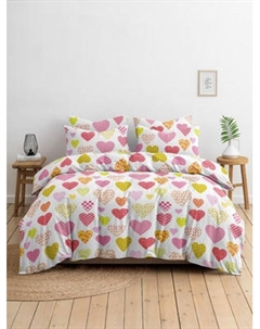 Комплект постельного белья Ночь нежна Эми 2сп Евро 70x70 / 20079-1+21141-36