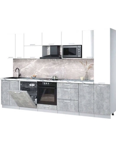 Кухонный гарнитур Интерлиния Мила Лайт 3.2-ПМ2