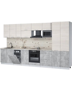 Кухонный гарнитур Интерлиния Мила Лайт 3.7-ПМ4