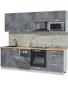 Кухонный гарнитур Интерлиния Мила Лайт 2.45-ПМ4