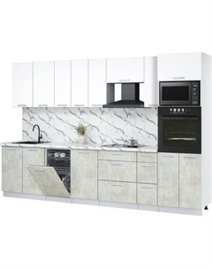 Кухонный гарнитур Интерлиния Мила Лайт 3.2-ПМ3