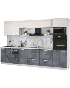 Кухонный гарнитур Интерлиния Мила Лайт 3.3-ПМ3