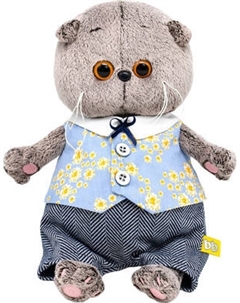 Мягкая игрушка Budi Basa Кот Басик Baby в жилете и брюках / 10870425 Budi basa