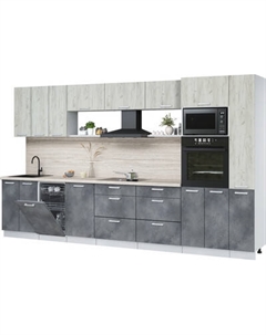 Кухонный гарнитур Интерлиния Мила Лайт 3.6-ПМ3