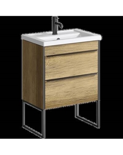 Тумба с умывальником Aqwella Fargo 600 / FRG0106DB+4640021060773+FRGN380