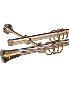 Карниз для штор АС ФОРОС Grace D19К/19Г + наконечники Астурия Ас форос