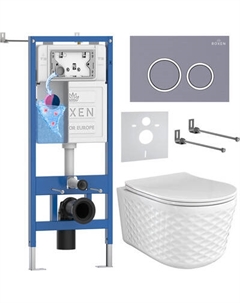 Унитаз подвесной с инсталляцией Roxen StounFix Dual Fresh 979012