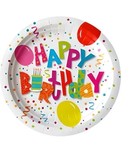 Набор одноразовых тарелок Лекс Вечеринка 18см