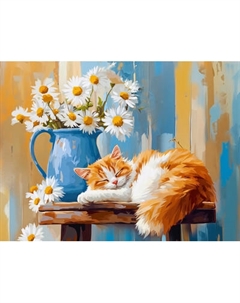 Набор алмазной вышивки Феникс+ Натюрморт с кошкой / 71420 Feniks