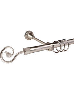 Карниз для штор АС ФОРОС Grace D19К + наконечники Завиток одинарный Ас форос