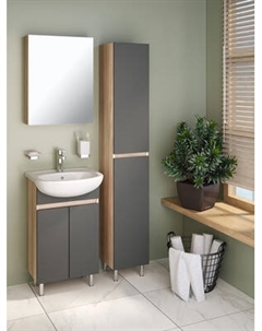 Тумба с умывальником Runo Лада 50 + Уют 50