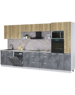 Кухонный гарнитур Интерлиния Мила Лайт 3.8-ПМ1