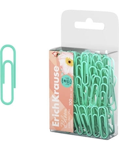 Скрепки Erich Krause Pastel Bloom Mint / 62044 Erich krause