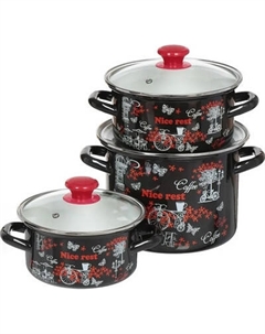 Набор кастрюль КМЗ Отдых-5-1-Люкс / 92315 Кмз
