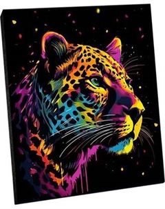 Картина по номерам Флюид Красочный Леопард / BHR0594