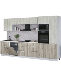 Кухонный гарнитур Интерлиния Мила Лайт 3.4-ПМ1