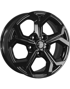 Литой диск Khomen KHW1606 Mitsubishi 16x6.5" 5x114.3мм DIA 67.1мм ET 46мм Black