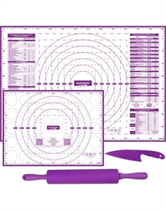 Набор ковриков для теста Daswerk С ножом и скалкой / 608429