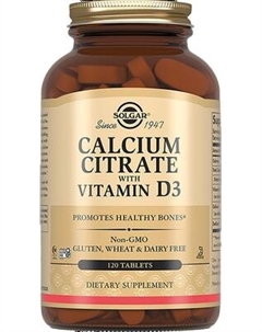 Витаминно-минеральный комплекс Solgar Цитрат кальция с витамином D3
