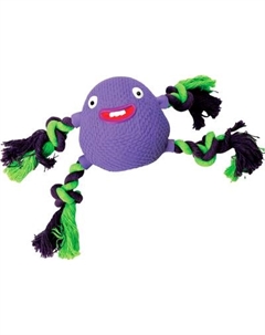 Игрушка для собак Triol Horror Фиолетовый зубастик с веревками / 12151186