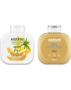 Набор косметики для тела Agrado Гель для душа Сочная Дыня+Гель для душа Gold