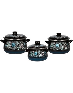 Набор кастрюль СтальЭмаль Вологодский сувенир 1с408 Стальэмаль