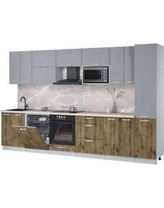 Кухонный гарнитур Интерлиния Мила Лайт 3.4-ПМ2