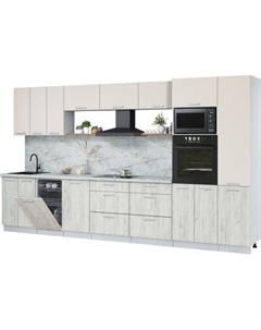 Кухонный гарнитур Интерлиния Мила Лайт 3.7-ПМ3