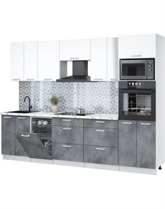 Кухонный гарнитур Интерлиния Мила Лайт 2.85-ПМ3