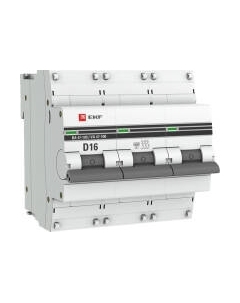 Выключатель автоматический EKF PROxima ВА 47-100 3P 16A (D) 10kA / mcb47100-3-16D-pro Ekf
