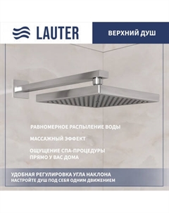 Лейка верхнего душа Lauter Square 21S20109