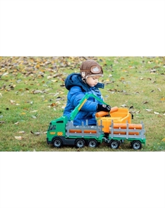 Лесовоз игрушечный Полесье с прицепом / 58348