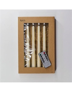 Свечи светодиодные декоративные на батарейках набор 6 шт с пультом Jameure