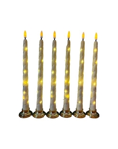 Свечи светодиодные на батарейках с подставкой 6 шт Jameure