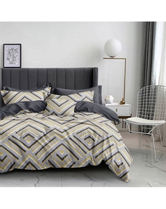Комплект постельного белья "Вольта" Евро 215х240 Серый Pasionaria