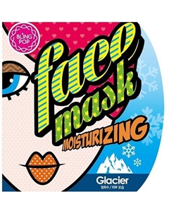 Маска для лица тканевая увлажняющая с талой ледниковой водой Moisturizing 25 Bling pop