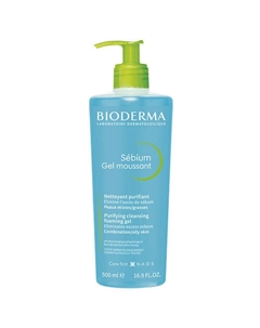 Гель для умывания жирной и проблемной кожи лица Sebium (помпа) 500 Bioderma
