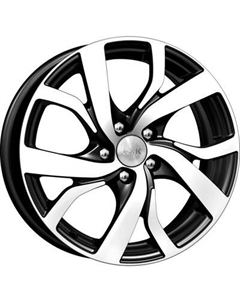 Литой диск K&K Палермо (КС607) 6.5x16 5x105мм DIA 56.6мм ET 39мм Алмаз черный K&k
