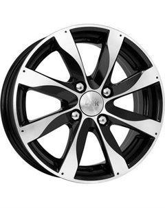 Литой диск K&K Джемини 14x5.5" 4x100мм DIA 56.6мм ET 49мм Алмаз черный K&k