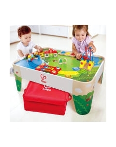 Развивающий игровой стол Hape Ж/д с коробкой для хранения / E3823-HP