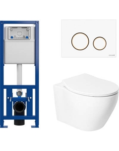 Унитаз подвесной с инсталляцией Saniteco KW-99046 + 63535 + S-IN-MZ-LINK_PRO