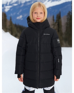 Пуховик для девочек, Черный Glissade