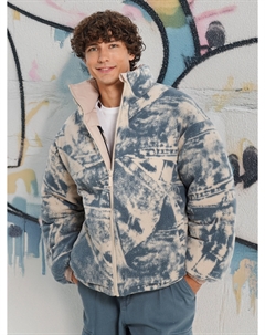 Пуховик двусторонний мужской, Бежевый Термит