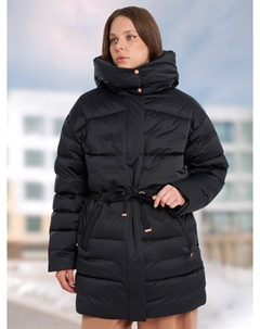 Пуховик женский оверсайз, Черный Sensana